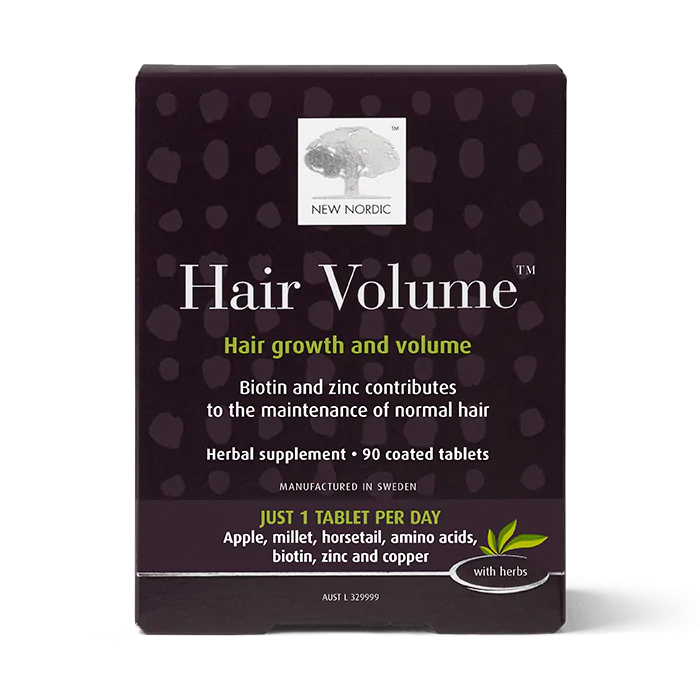 New Nordic Hair Volume Hair Growth and Volume Herbal Supplement 90 Tablets