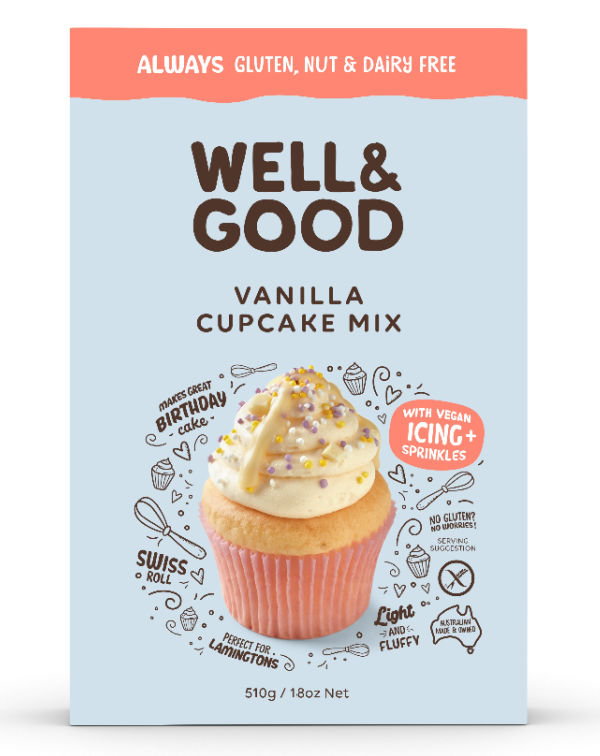 Well & Good Vanilla Cupcake Mix 510g
