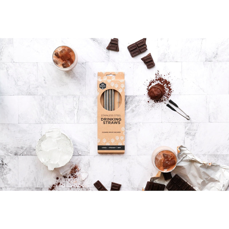 EVER ECO Eco Ss Straws X4 - Go Vita Burwood