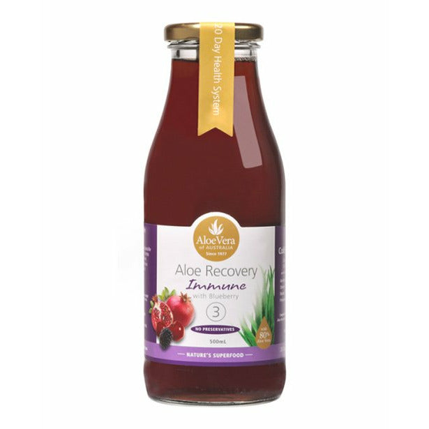 ALOE VERA OF AUSTRALIA Recovery Immune Glass Bottle 500ml - Go Vita Burwood