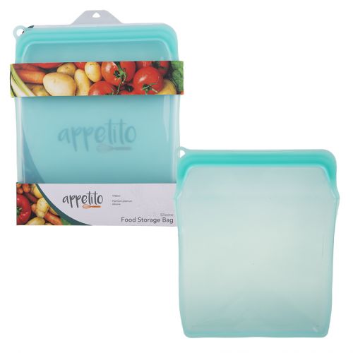 APPETITO Silicon 470ml Food Bag Aqu - Go Vita Burwood