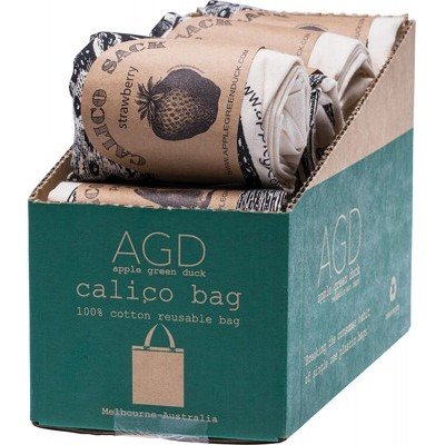 APPLE GREEN DUCK Reusable Shopping Bag - Calico Mixed 12 - Go Vita Burwood