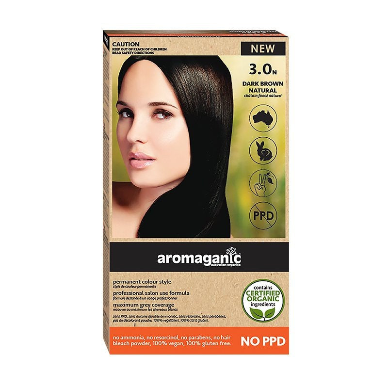 AROMAGANIC Vegan Mens 3.0N Dark Brown Nat - Go Vita Burwood