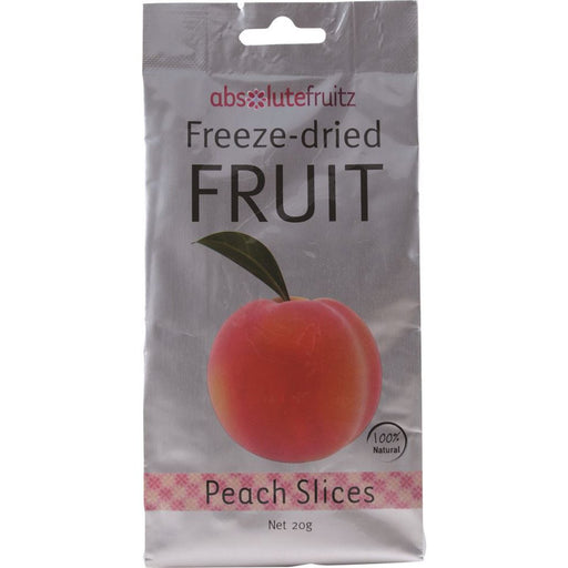 ABSOLUTE FRUITZ Freeze Dried Peach Slices 20g - Go Vita Burwood