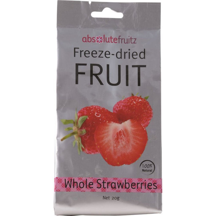 ABSOLUTE FRUITZ Freeze Dried Whole Strawberries 20g - Go Vita Burwood