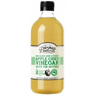BARNES NATURALS Apple Cider Vinegar Unfiltered & Contains The Mother - Go Vita Burwood