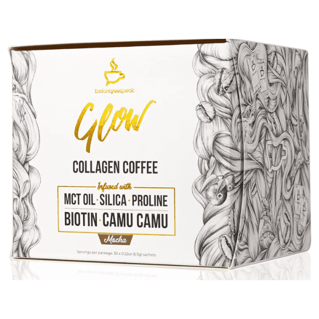BEFOREYOUSPEAK Glow Collagen Coffee 30 x 6.5g sachet - Go Vita Burwood