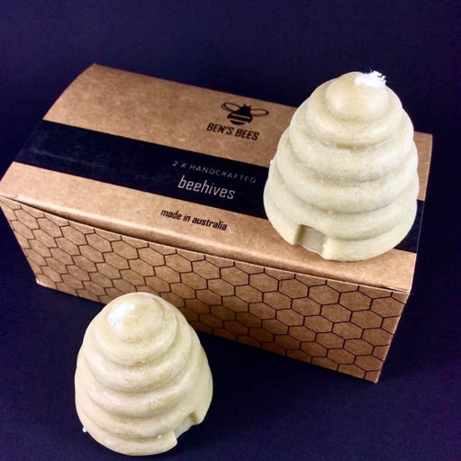 BENS BEES Beeswax Beehives Candle X2