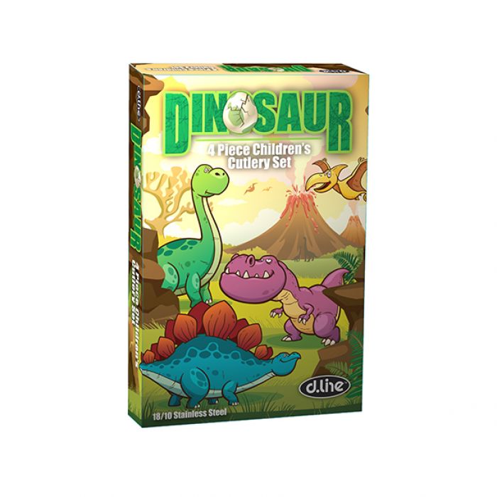D.LINE Kid's Cutlery Set Dinosaurs - Go Vita Burwood