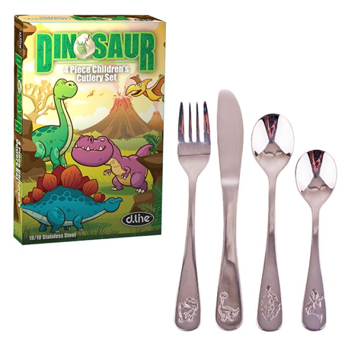 D.LINE Kid's Cutlery Set Dinosaurs - Go Vita Burwood