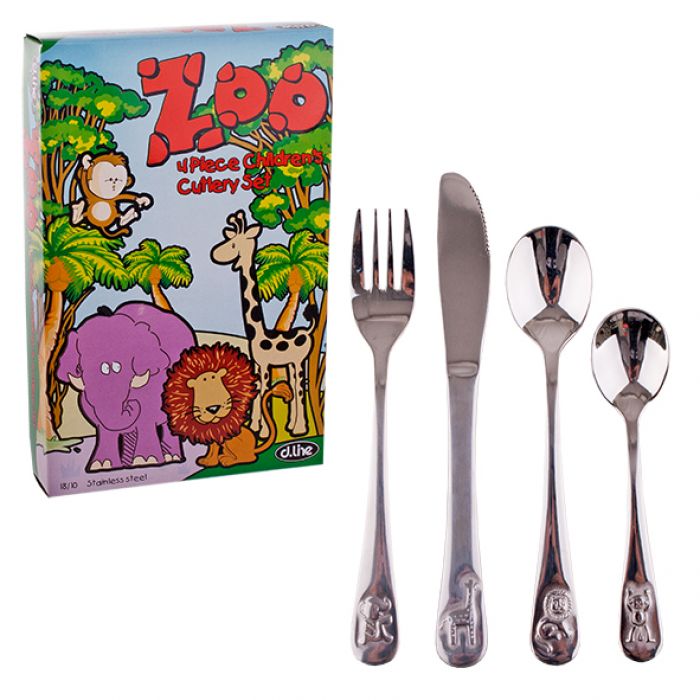 D.LINE Kid's Cutlery Set Zoo - Go Vita Burwood