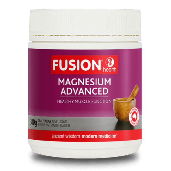 FUSION HEALTH Magnesium Advanced Powder Watermelon - Go Vita Burwood