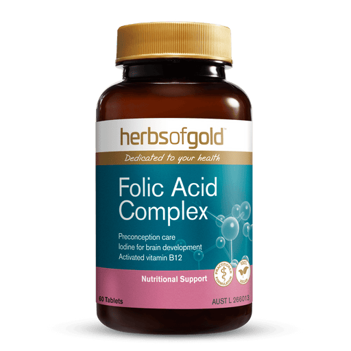 HERBS OF GOLD Folic Acid Complex 60T - Go Vita Burwood