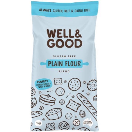 WELL & GOOD Plain Flour Blend 1Kg - Go Vita Burwood