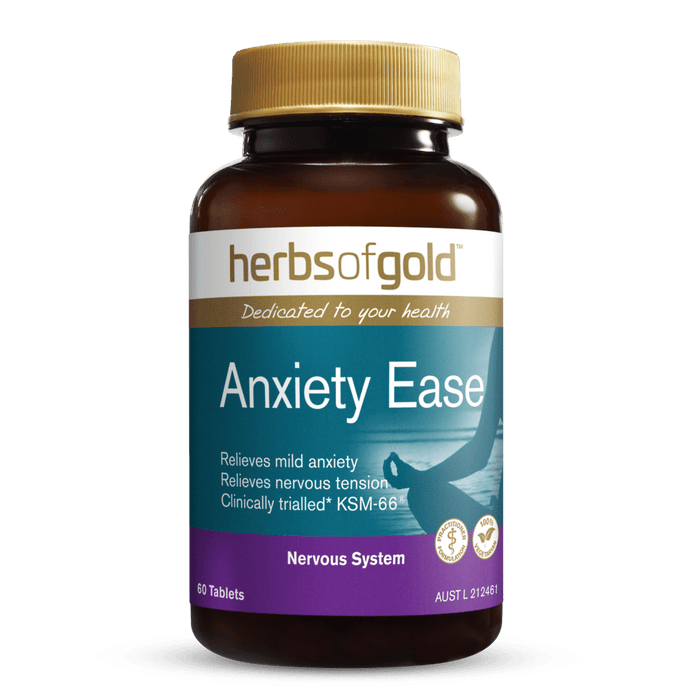 HERBS OF GOLD Anxiety Ease 60 Caps - Go Vita Burwood