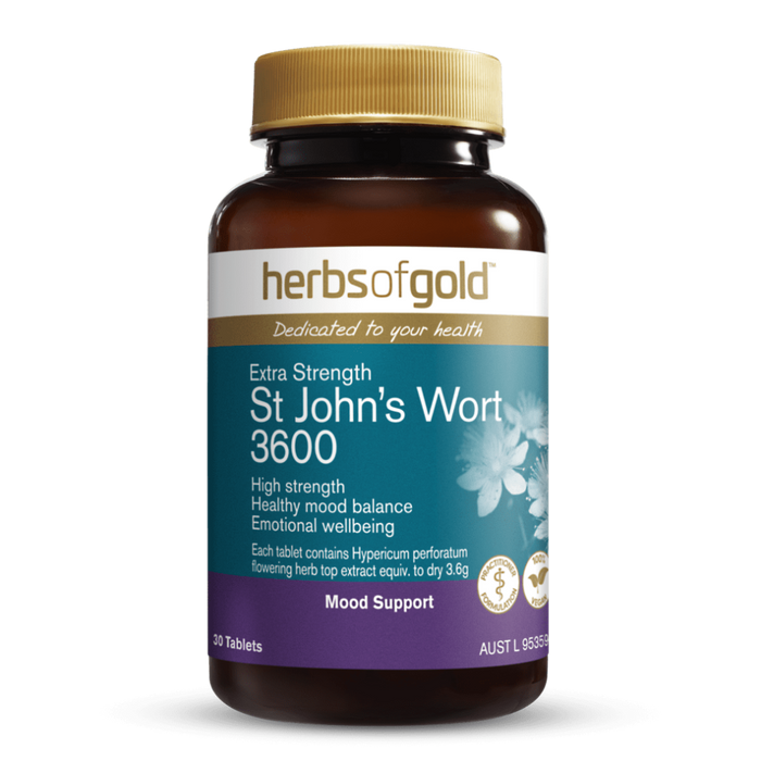 HERBS OF GOLD Extra Strength St John's Wort 3600 - Go Vita Burwood