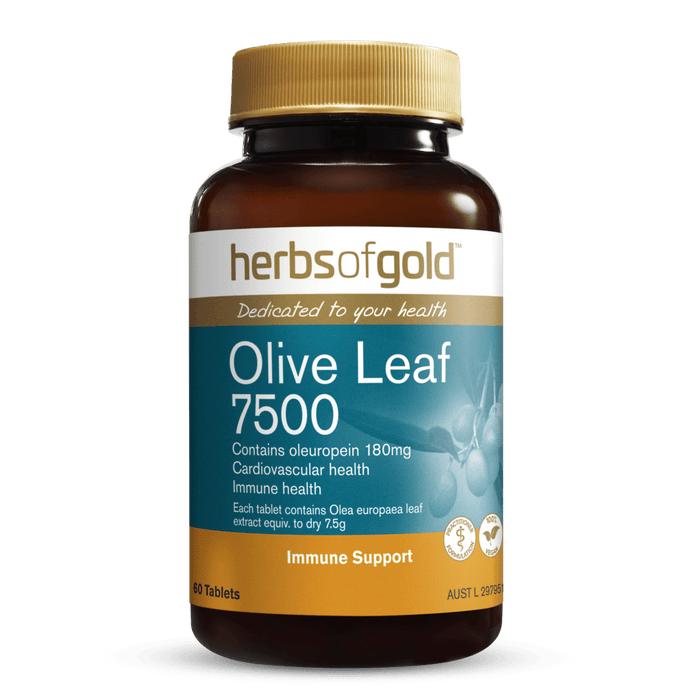 HERBS OF GOLD Olive Leaf 7500 60t - Go Vita Burwood
