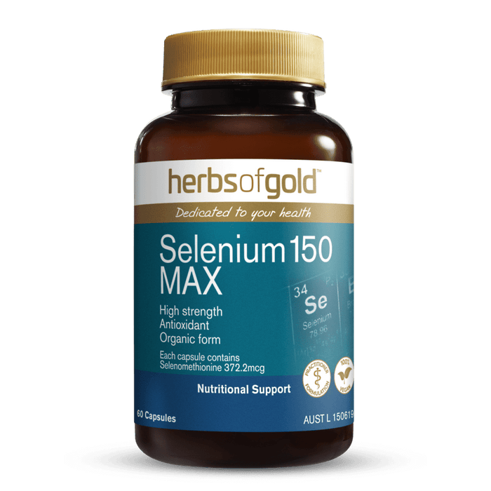 HERBS OF GOLD Selenium 150 MAX 60 Caps - Go Vita Burwood