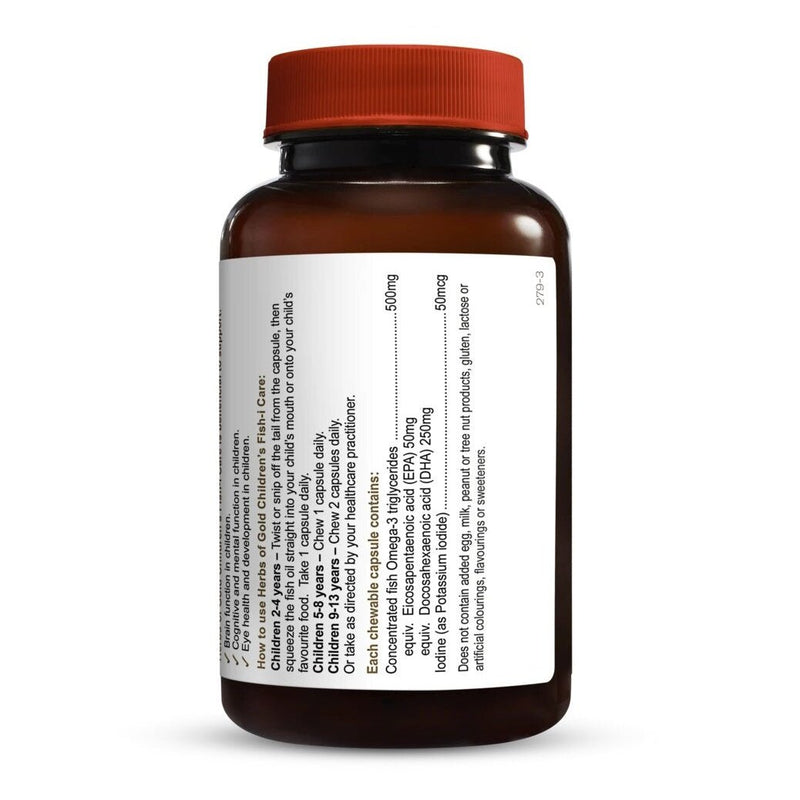 HERBS OF GOLD CHILDRENS FISH-I CARE 60c - Go Vita Burwood