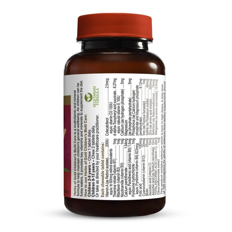 HERBS OF GOLD CHILDRENS MULTI CARE 60t - Go Vita Burwood