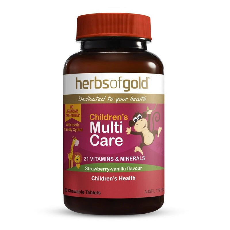 HERBS OF GOLD CHILDRENS MULTI CARE 60t - Go Vita Burwood