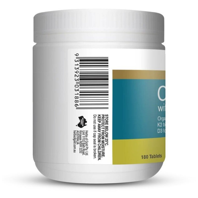 HERBS OF GOLDCalcium K2 D3 180t - Go Vita Burwood