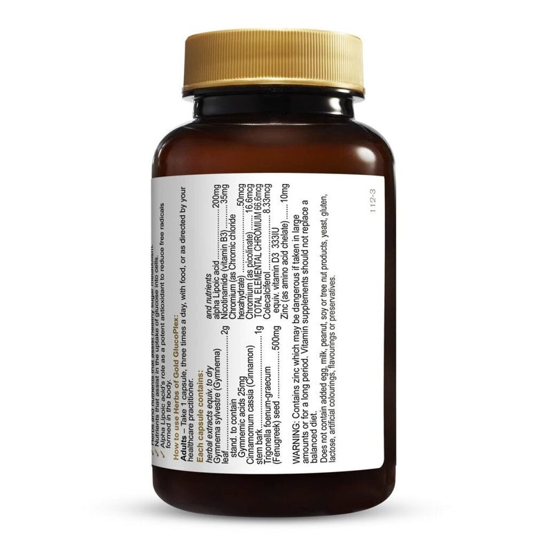 HERBS OF GOLD GlucoPlex 60vc - Go Vita Burwood