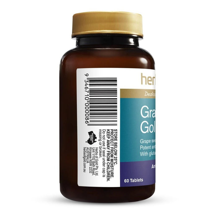 HERBS OF GOLD Grape Seed Gold 60 tab - Go Vita Burwood