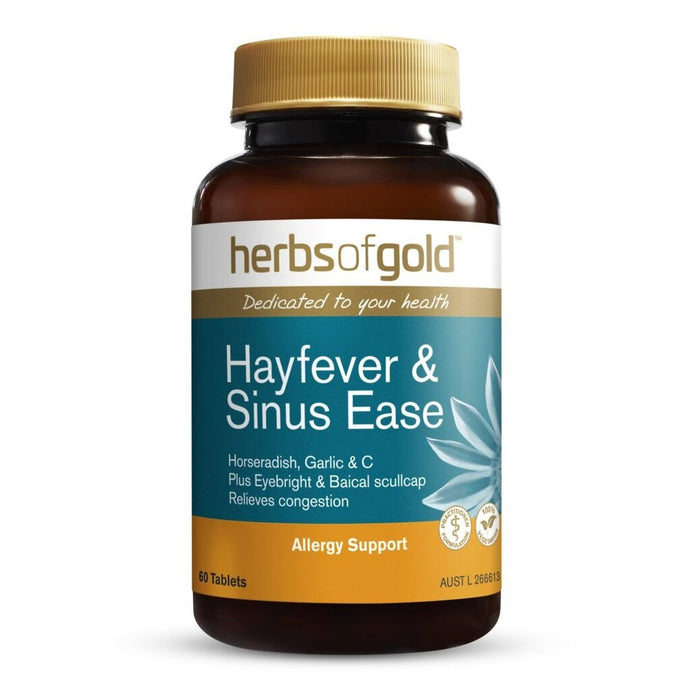 HERBS OF GOLD Hayfever & Sinus Ease 60t - Go Vita Burwood