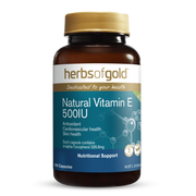 HERBS OF GOLD Natural Vitamin E 500IU 100c - Go Vita Burwood