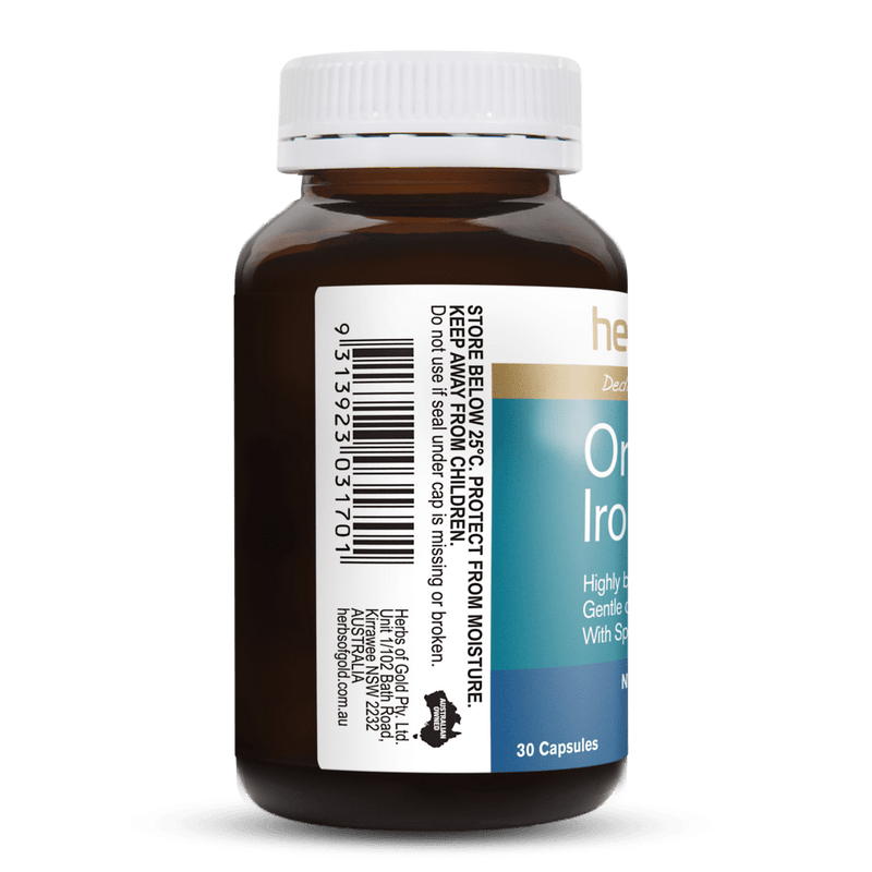 HERBS OF GOLD ORG IRON MAX 30vc - Go Vita Burwood