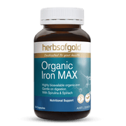 HERBS OF GOLD ORG IRON MAX 30vc - Go Vita Burwood