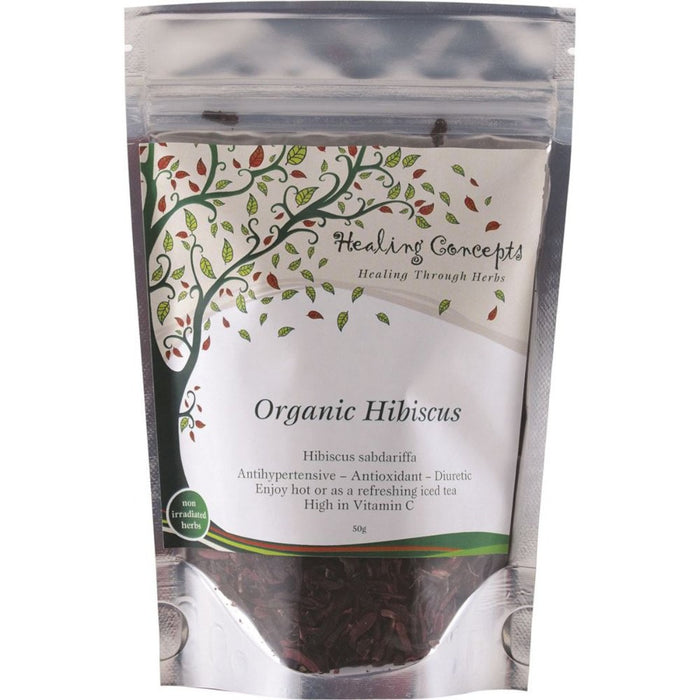HEALING CONCEPTS Organic Hibiscus Tea 50g - Go Vita Burwood