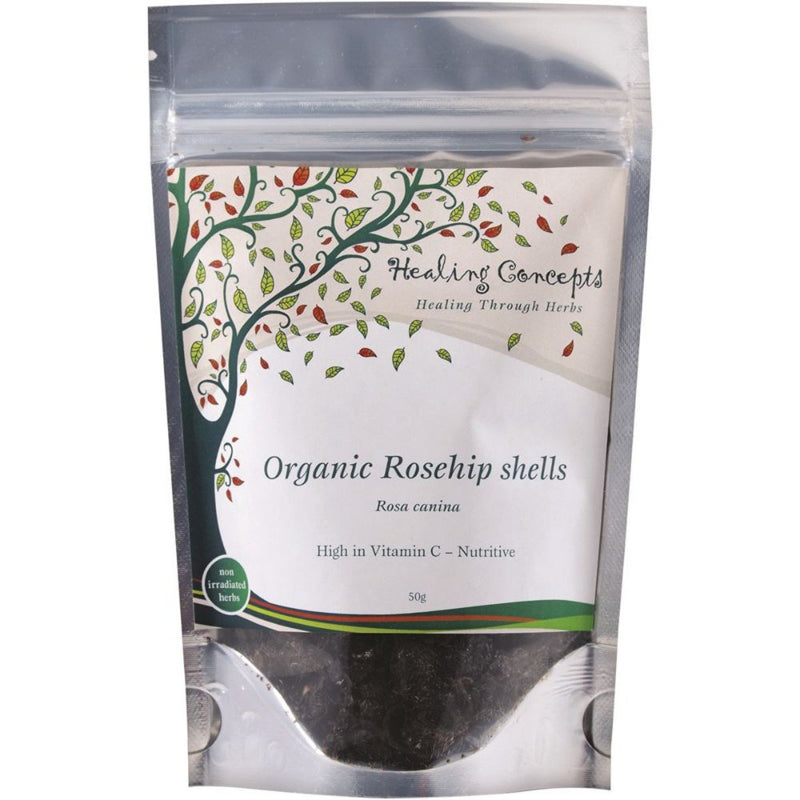 HEALING CONCEPTS Organic Rosehip Shells Tea 50g - Go Vita Burwood