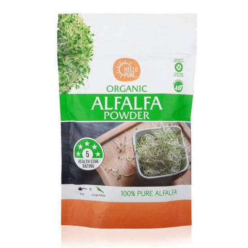 HELLOPURE Organic Alfalfa Powder 100g - Go Vita Burwood
