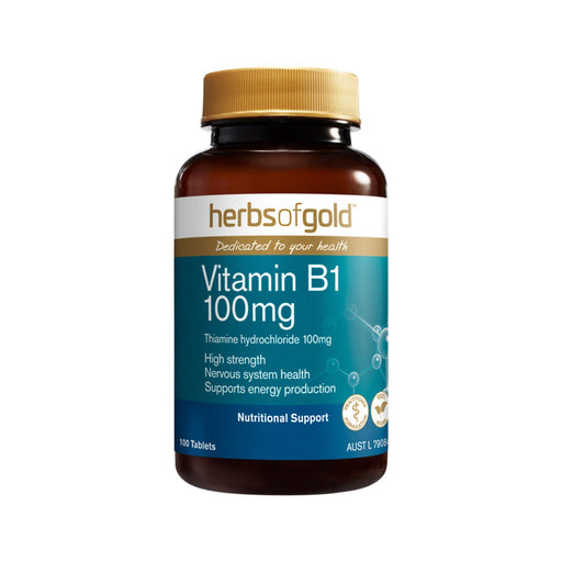 HERBS OF GOLD Vitamin B1 100Mg 100T - Go Vita Burwood