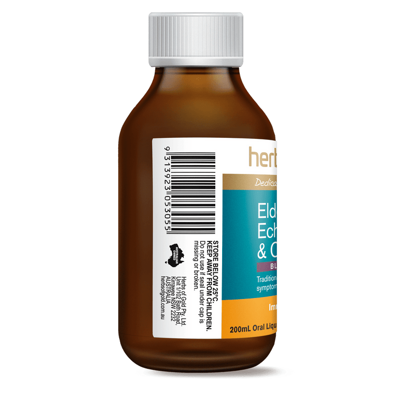 HERBS OF GOLD Elderberry Echinacea & Olive Leaf - Go Vita Burwood
