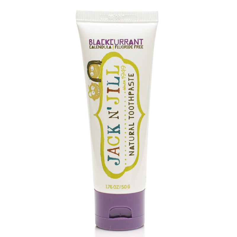 JACK N' JILL Natural Toothpaste with Calendula (Fluoride Free) Blackcurrant 50g - Go Vita Burwood