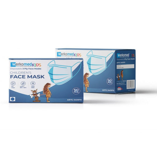 Kids Face Mask 3 Ply 50 Pack - Go Vita Burwood