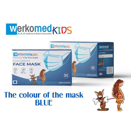 Kids Face Mask 3 Ply 50 Pack - Go Vita Burwood