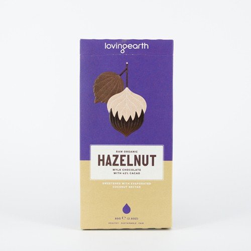 LOVING EARTH Hazelnut Mylk Chocolate - Go Vita Burwood