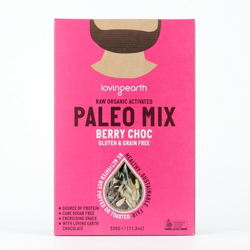 LOVING EARTH Paleo Berry Choc Mix 320g - Go Vita Burwood