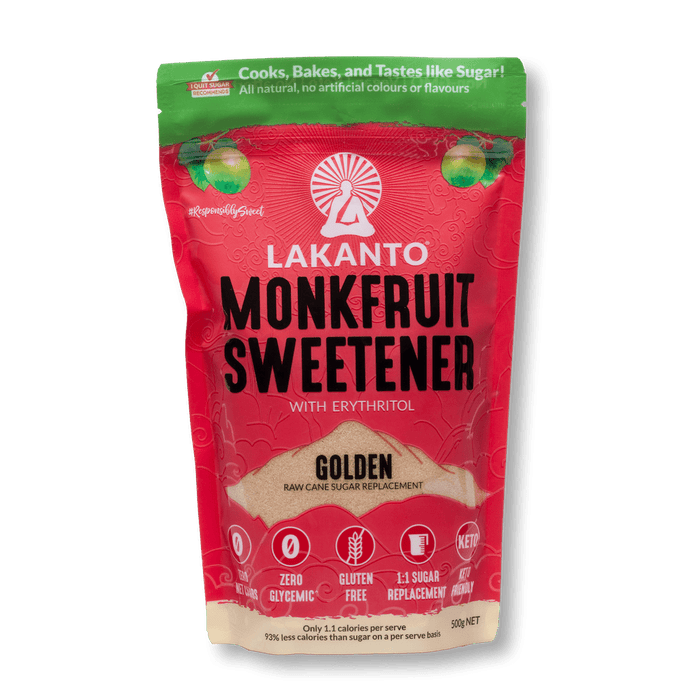 LAKANTO Golden Monkfruit 1:1 Raw Sugar Substitute 500g - Go Vita Burwood