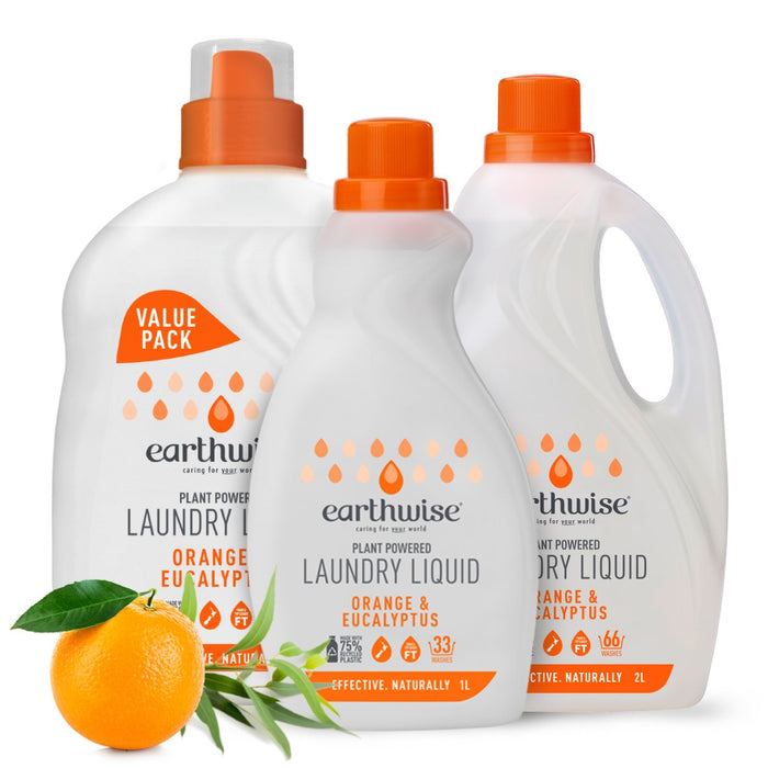 EARTHWISE Laundry Liquid Orange Eucalyptus - Go Vita Burwood