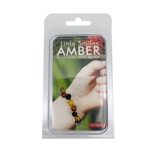 Little Smiles Amber Baby Amber Bracelet (14 - 15cm) Dark Multi - Go Vita Burwood