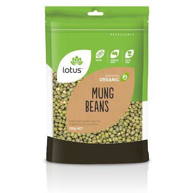 LOTUS Beans Mung Organic 500g - Go Vita Burwood