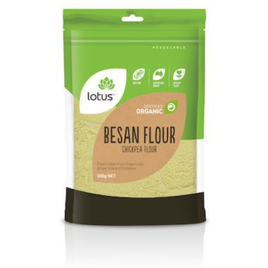 LOTUS Besan Flour Organic 500g - Go Vita Burwood