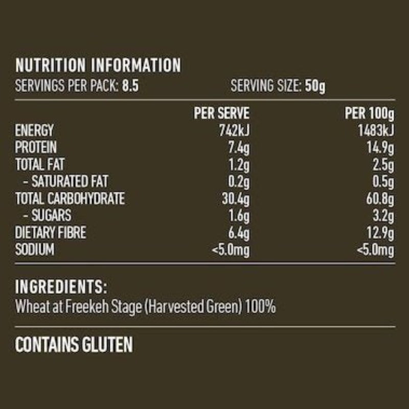 LOTUS Freekeh Cracked 425g - Go Vita Burwood