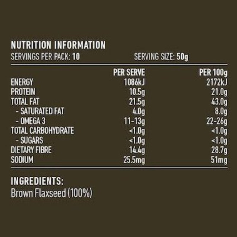 LOTUS Linseed (Flaxseed) Brown 500g - Go Vita Burwood