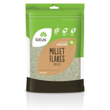 LOTUS Millet Flakes Rolled Organic 375g - Go Vita Burwood